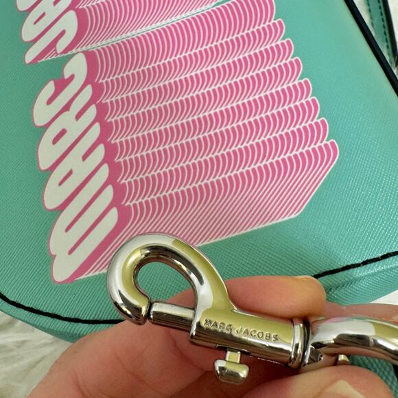 Marc Jacobs Playback Layers Logo Crossbody Purse Teal Pink 80s 90s Retro Barbie - Picture 8 of 16